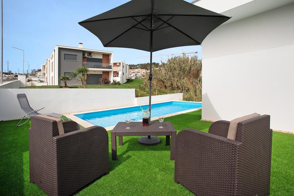 Property building, Living room, Swimming pool