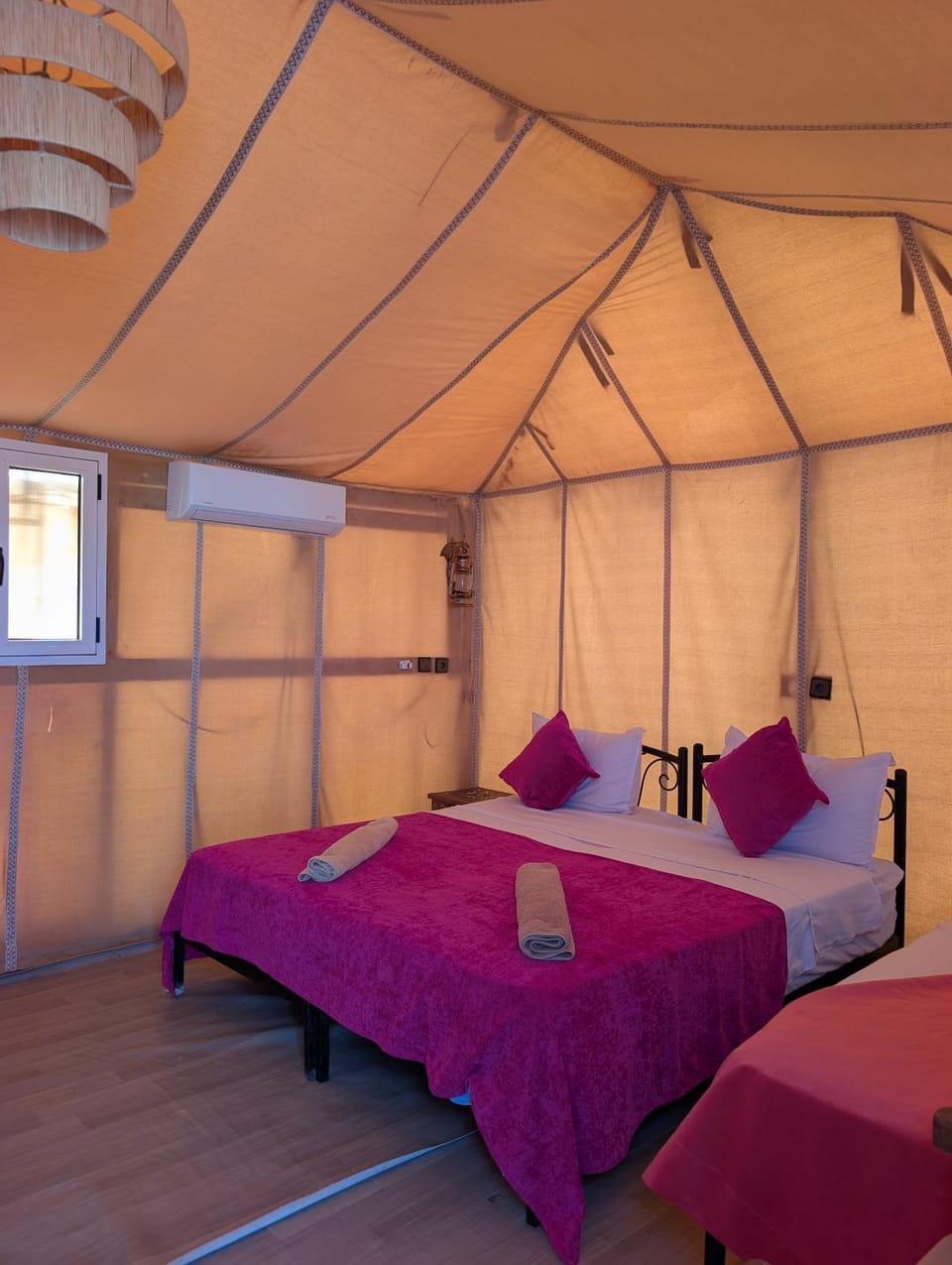 Bed, Bedroom, heating, towels, air conditioner