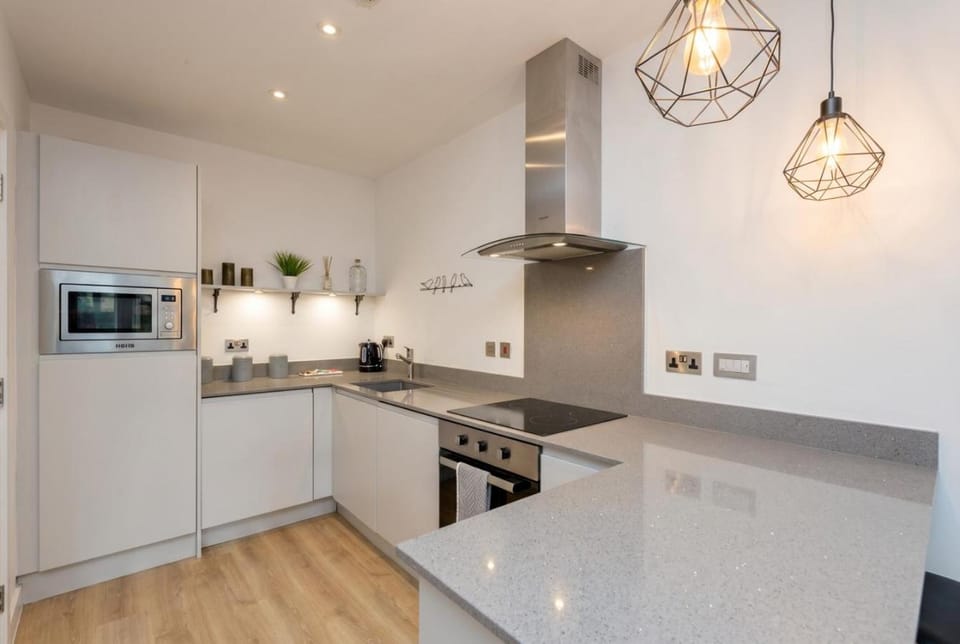 Kitchen or kitchenette, dishwasher, oven