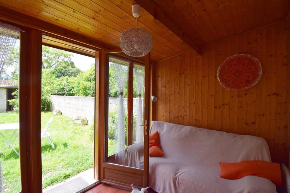 Living room, Seating area, Garden view