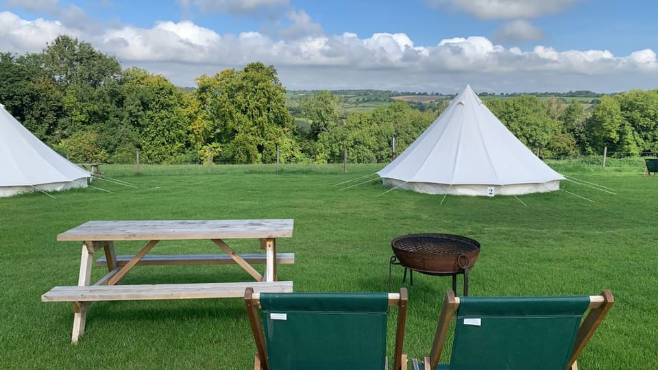 Home Farm Radnage 6 Glamping Bell Tent, with Log Burner and Fire Pit Luxury tent in Wycombe District