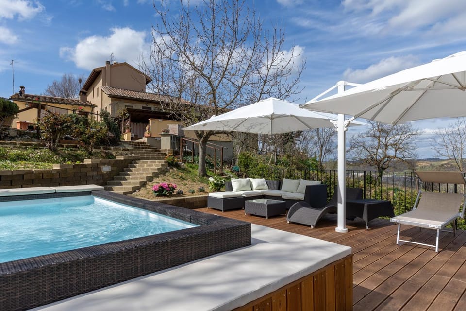 Property building, Living room, Swimming pool