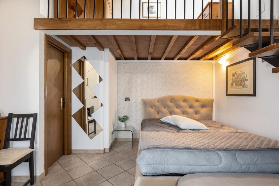 Property building, Living room, Bedroom