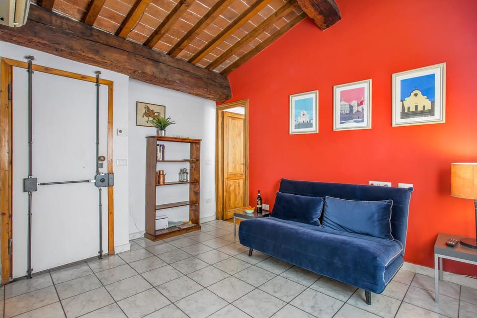 Bed, Living room, Seating area