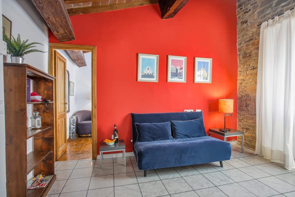 Bed, Living room, Seating area