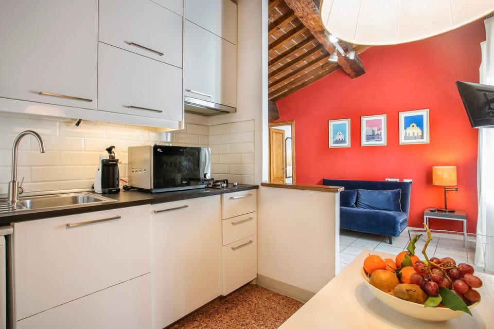 Kitchen or kitchenette, Living room, Dining area, microwave, stove, washing machine