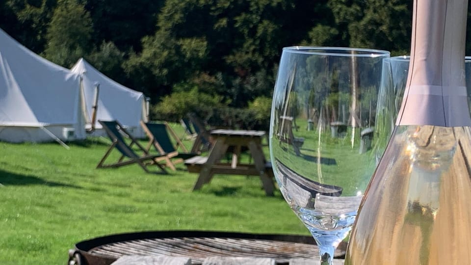 Home Farm Radnage 5 Glamping Bell Tent, with Log Burner and Fire Pit Luxury tent in Wycombe District
