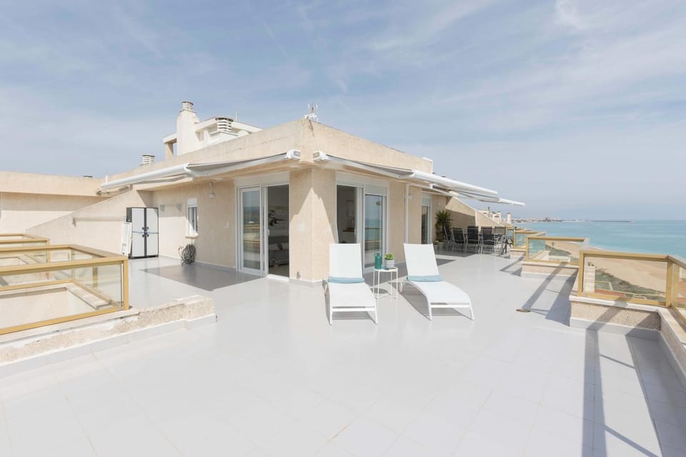 Natural landscape, View (from property/room), Beach, Sea view, sunbed