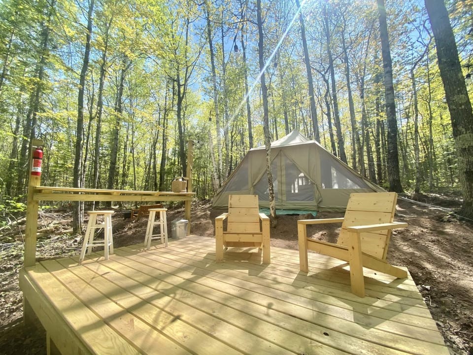 Sailor Springs Glamping Luxury tent in Wisconsin