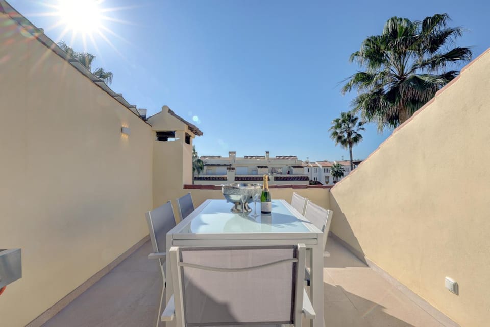 Patio, View (from property/room), Balcony/Terrace, Dining area, Pool view, Sea view