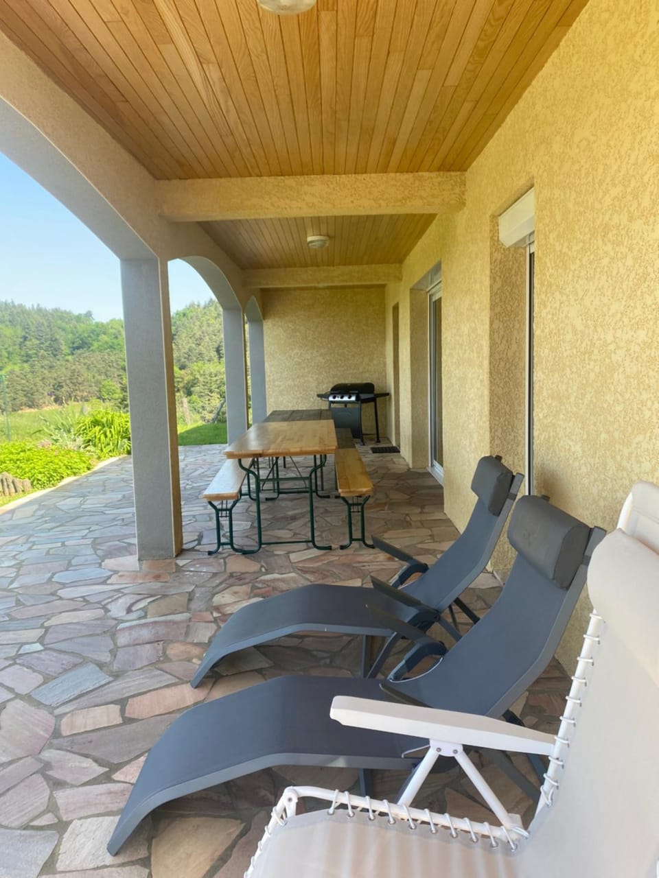 Natural landscape, View (from property/room), Balcony/Terrace, Dining area, sunbed