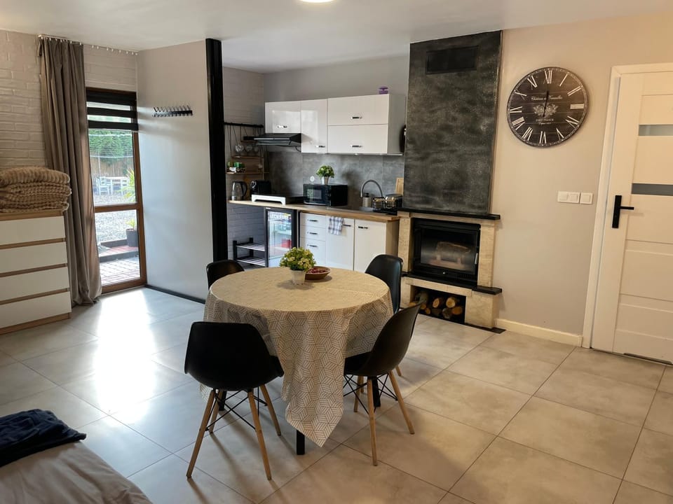 Kitchen or kitchenette, microwave, oven, stove, kitchen