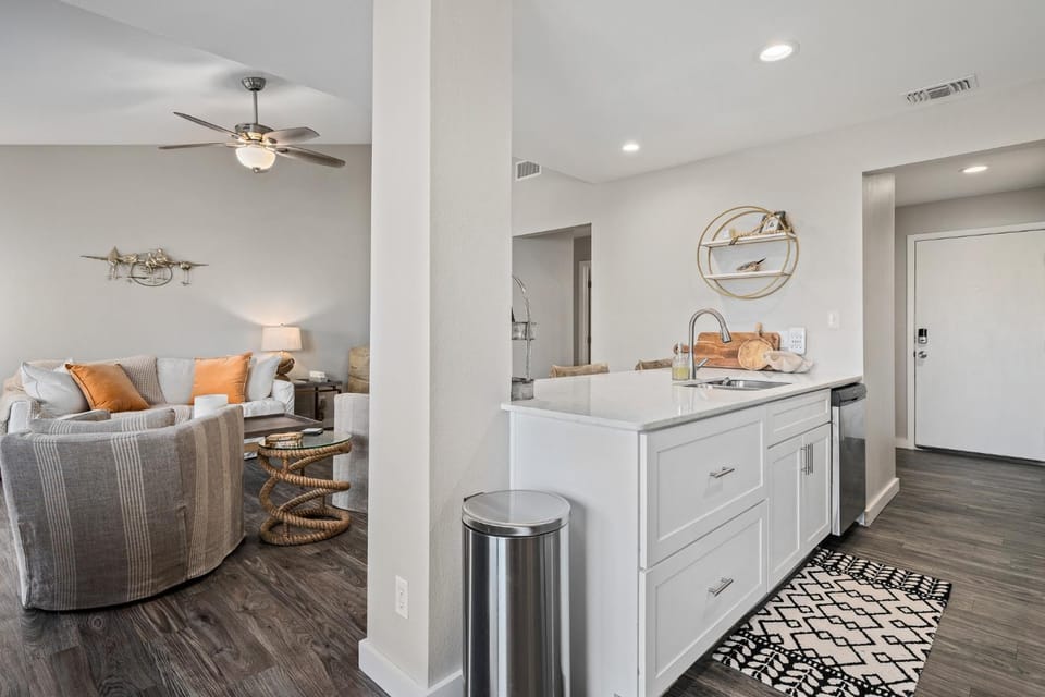 Kitchen or kitchenette, Living room, Seating area, furniture