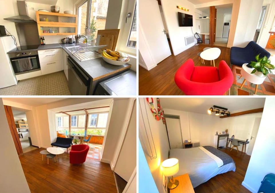 TV and multimedia, Kitchen or kitchenette, Living room, Photo of the whole room, Dining area