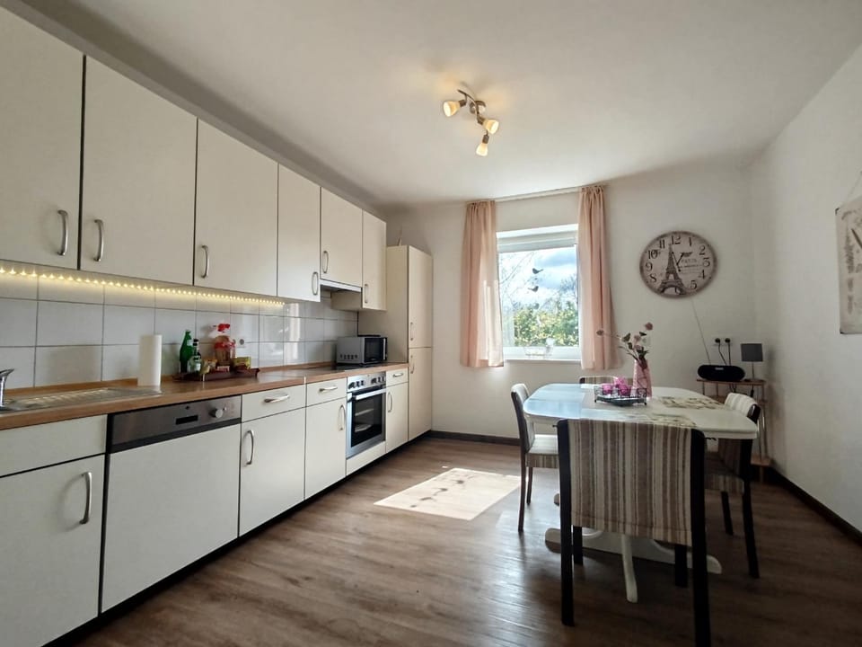View (from property/room), Kitchen or kitchenette, Photo of the whole room, Dining area, dishwasher, furniture, stove, kitchen, kitchen