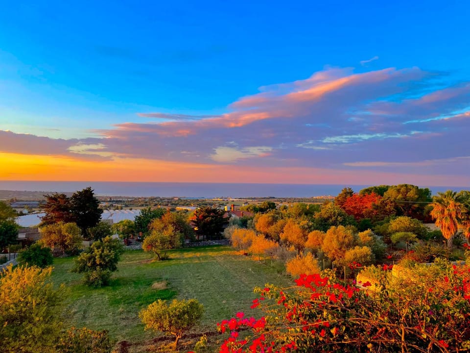 Natural landscape, Garden, Garden view, Sea view, Sunrise