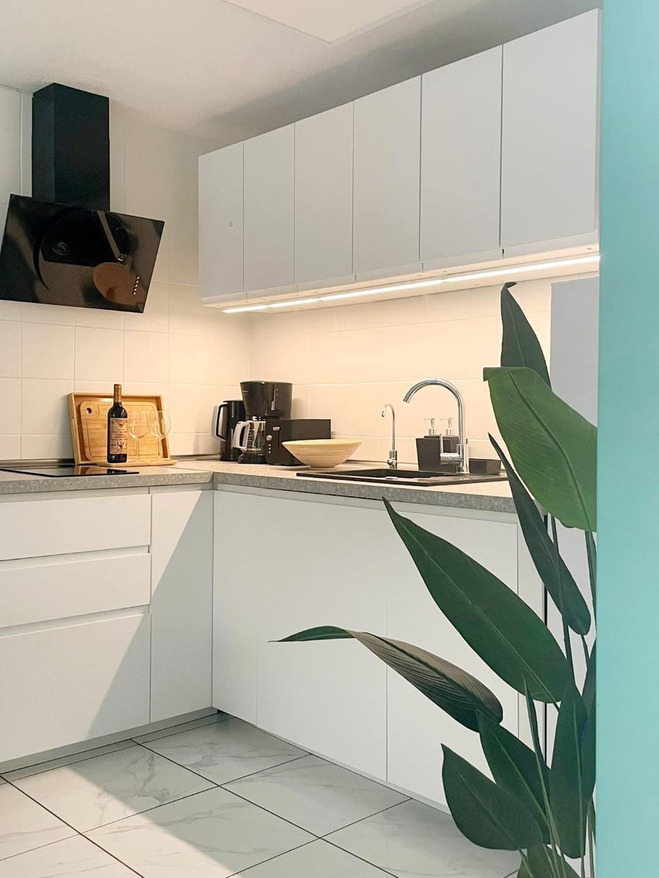 Coffee/tea facilities, Kitchen or kitchenette, stove, toaster