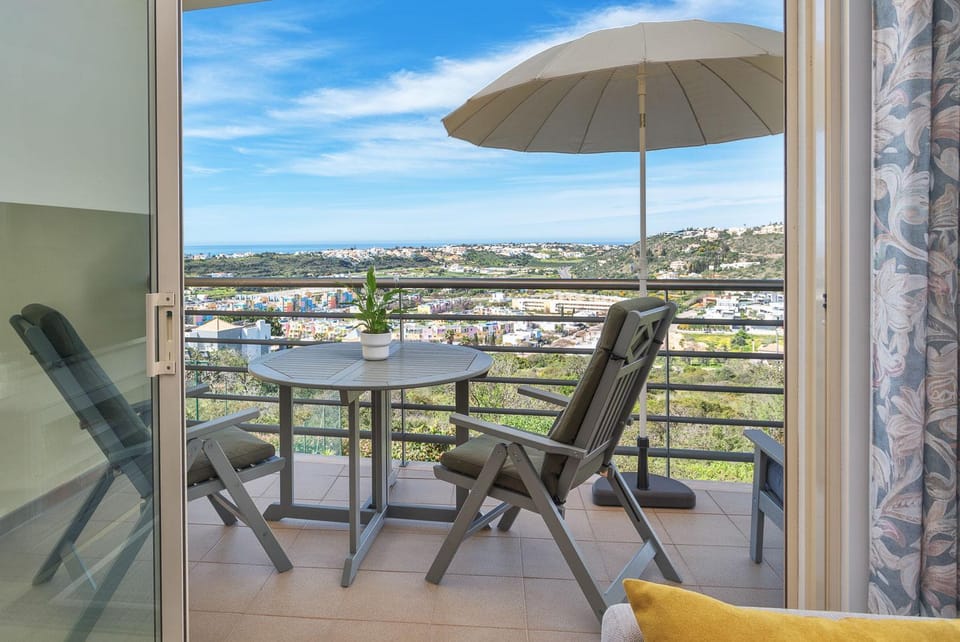 Patio, Day, Natural landscape, View (from property/room), Balcony/Terrace, Balcony/Terrace, Living room, Seating area, Dining area, Mountain view, Sea view