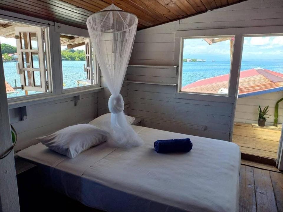 Bed, Sea view