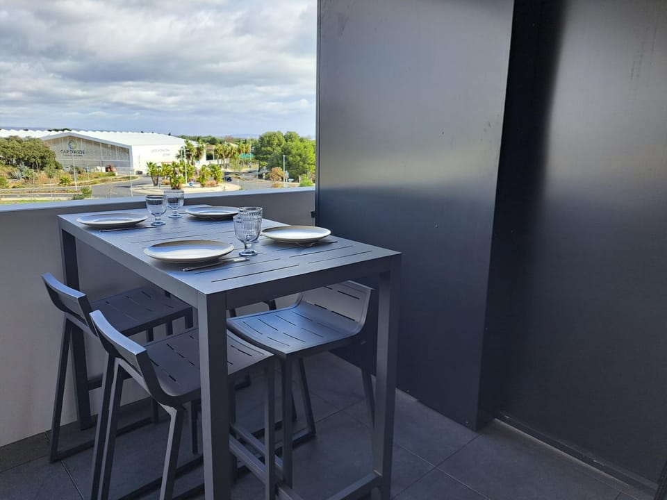 Iconic 343 , Superbe T2 climatisé, wifi, parking, terrasse 18m2 Apartment in Agde