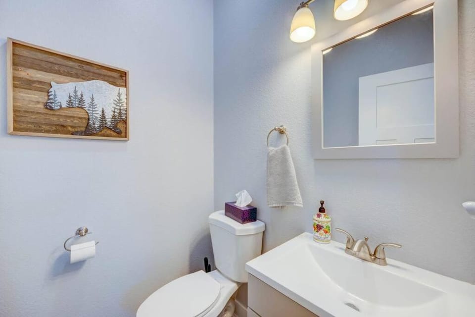 Toilet, towels