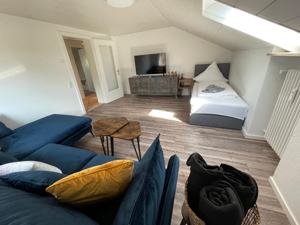 Communal lounge/ TV room, Bed, TV and multimedia, Living room, Photo of the whole room, Seating area