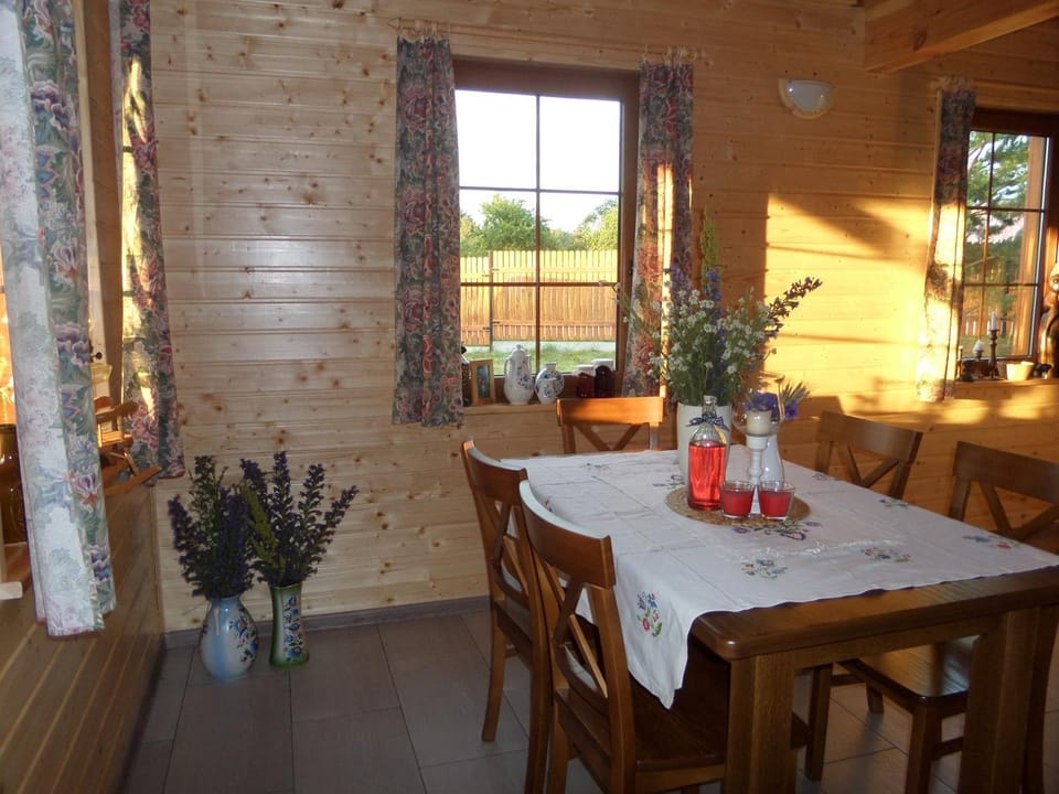 Dom drewniany na Kaszubach, rzeka, las, pola, niedaleko jeziora Apartment in Pomeranian Voivodeship