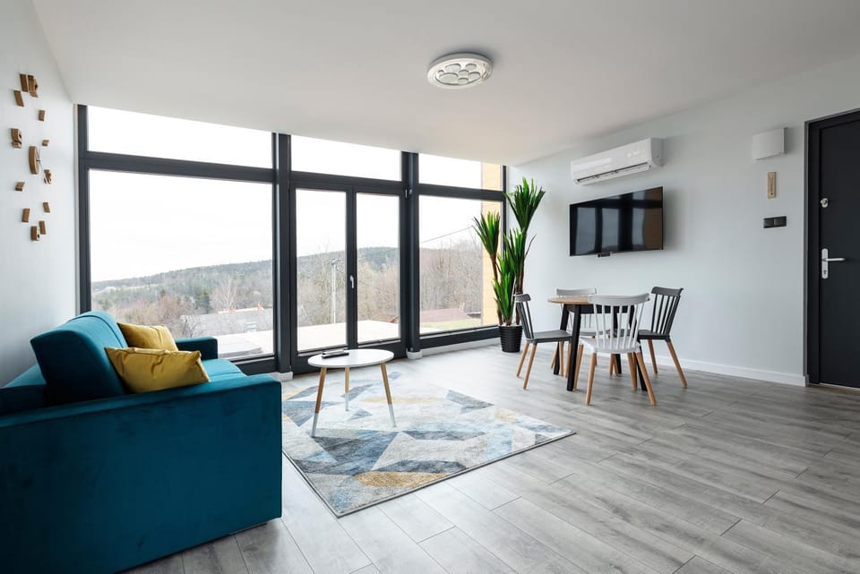 TV and multimedia, Balcony/Terrace, Kitchen or kitchenette, Living room, Photo of the whole room, Decorative detail, Seating area, Dining area, Area and facilities, locker, air conditioner