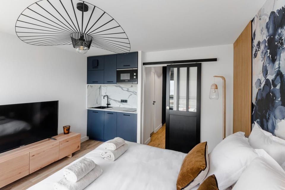 Horizon bleu depuis un studio unique Apartment in Carnac