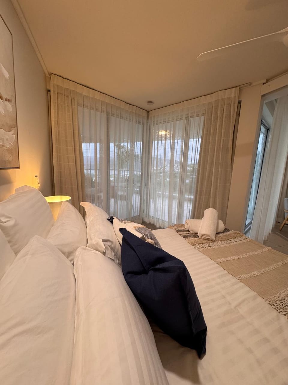 Bed, Bedroom, Sea view, heating, wardrobe, air conditioner