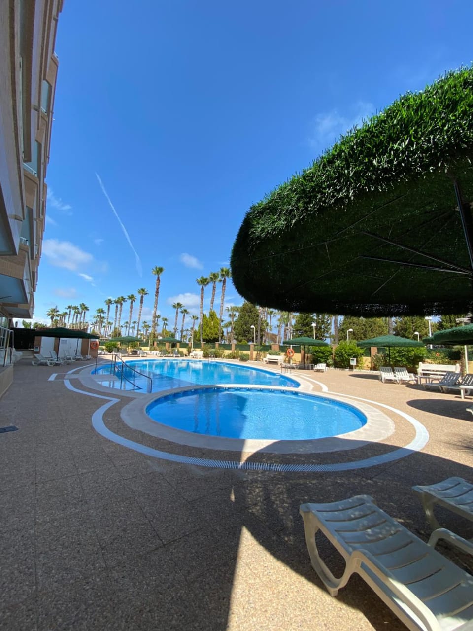 Pool view, Swimming pool, sunbed