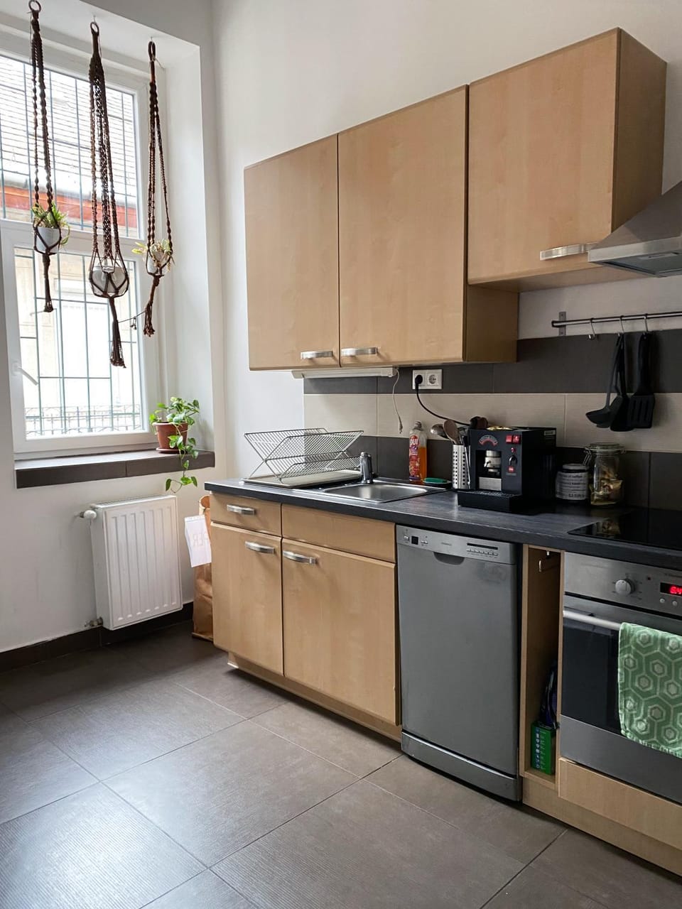 Kitchen or kitchenette, dishwasher
