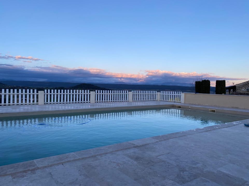 Natural landscape, Swimming pool, Swimming pool, Sunset