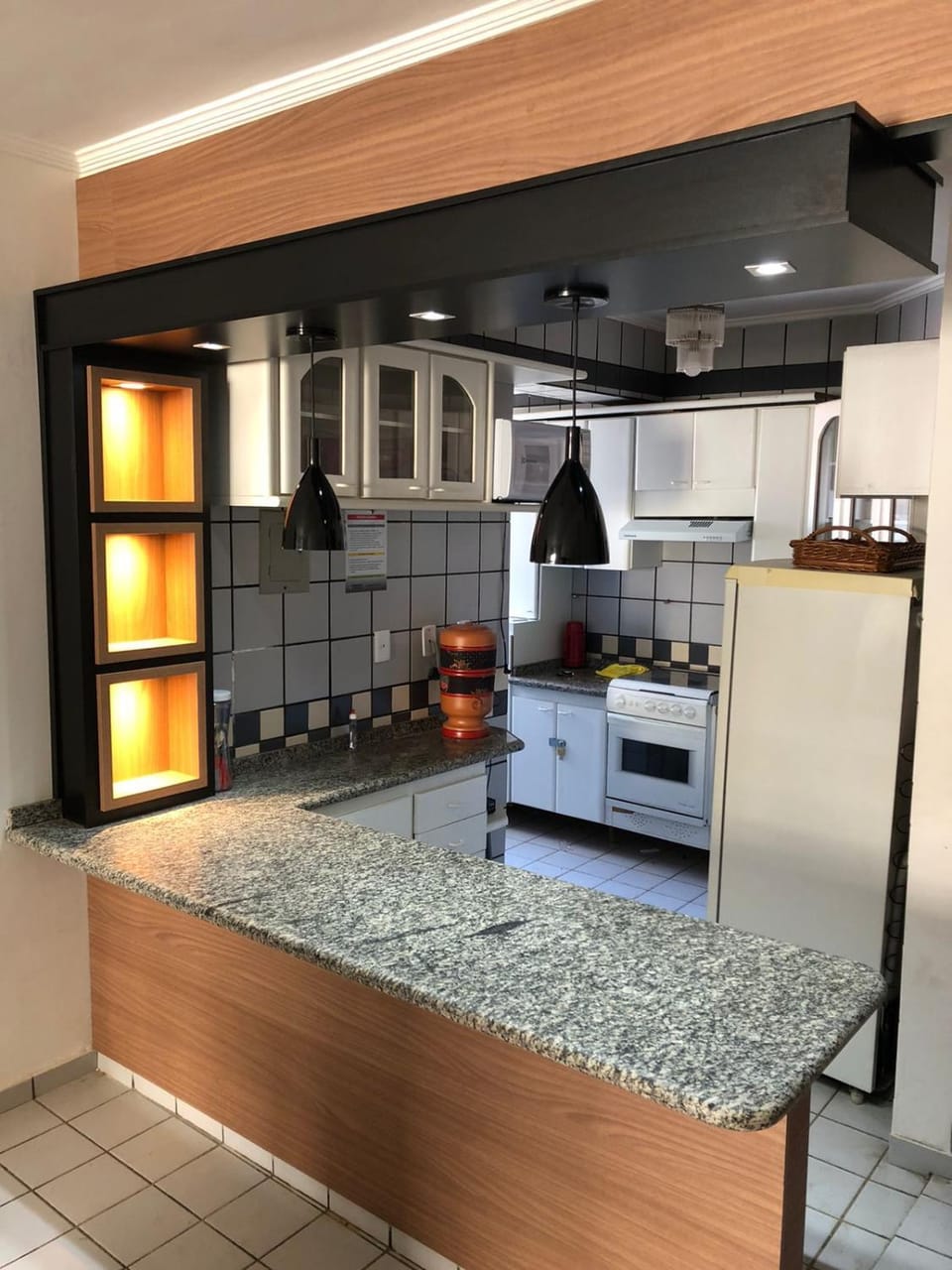 Kitchen or kitchenette, oven, stove