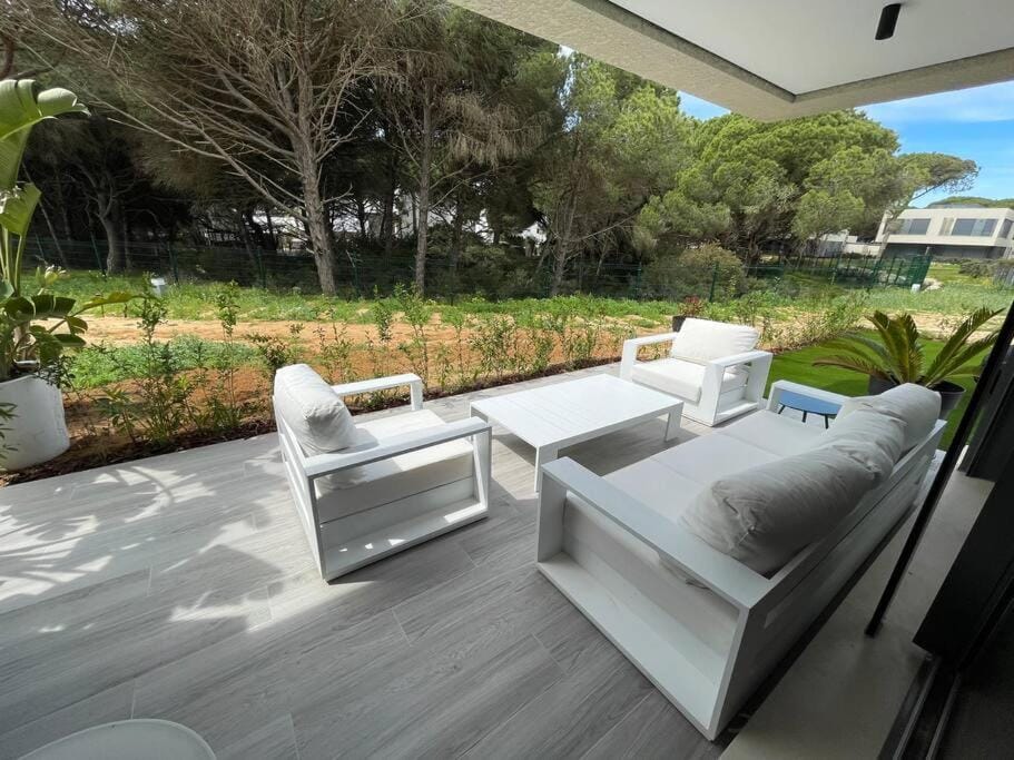 Natural landscape, Garden, Seating area