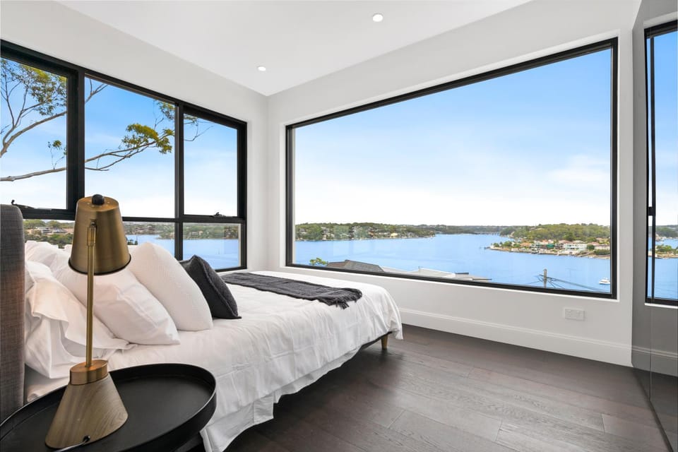 Bed, Natural landscape, View (from property/room), Photo of the whole room, Bedroom, Lake view, River view