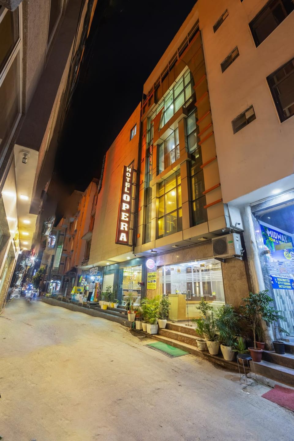 Nearby landmark, Night, Neighbourhood