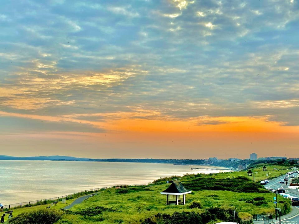 Natural landscape, Sea view, Sunset