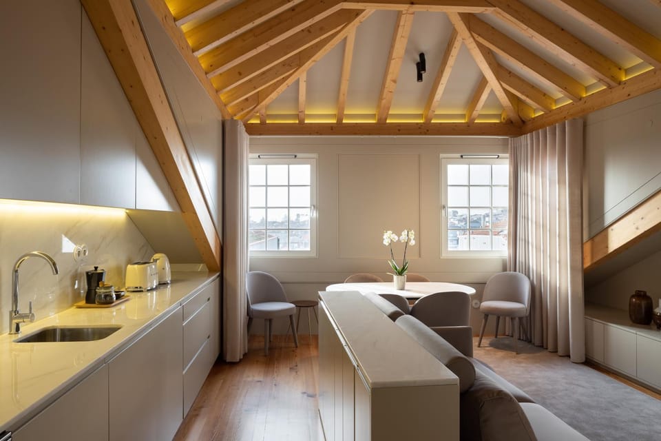 Kitchen or kitchenette, Living room, Dining area