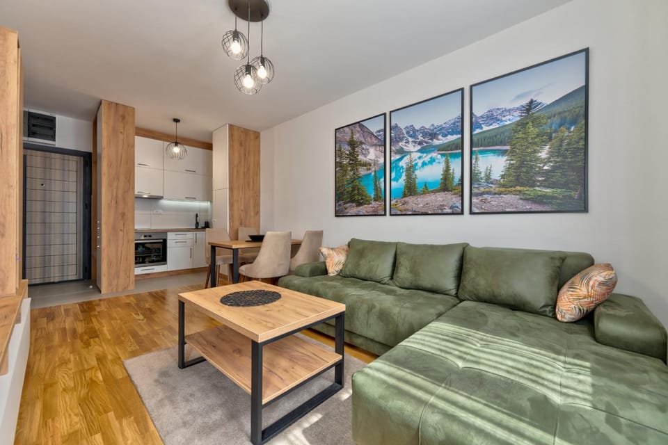 Living room, kitchen