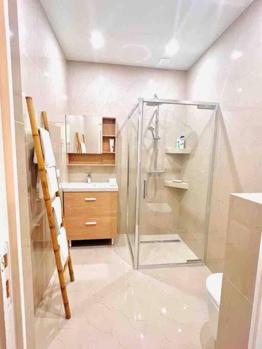 Shower, Toilet, Bathroom, towels