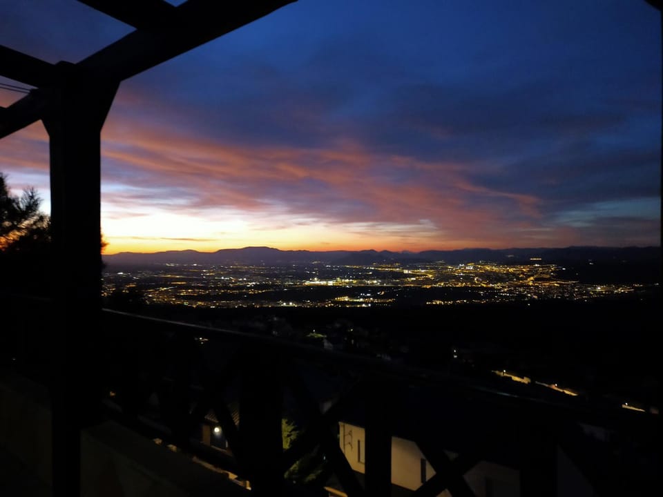 Natural landscape, Balcony/Terrace, City view, Sunset