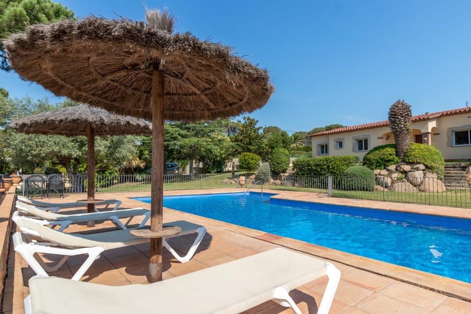 Property building, Living room, Swimming pool