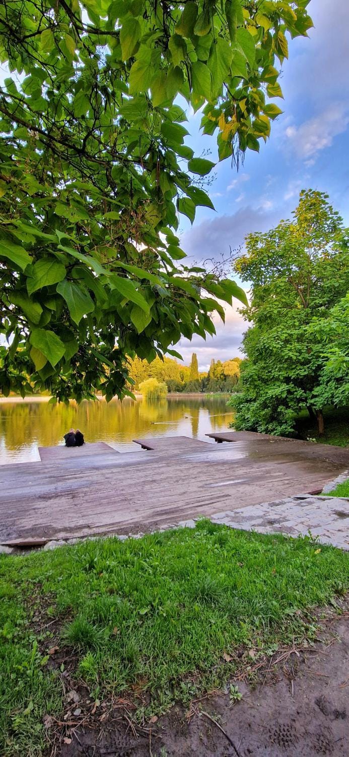 Spring, Day, Natural landscape, Lake view