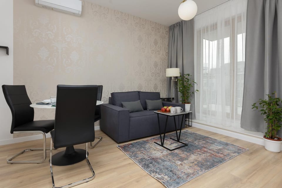 Living room, Seating area, Dining area, air conditioner