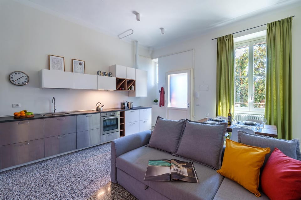 Living room, kitchen