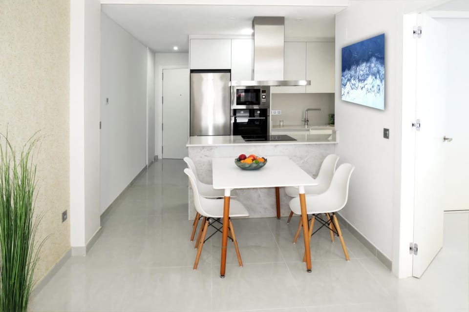 Kitchen or kitchenette, Living room, Dining area