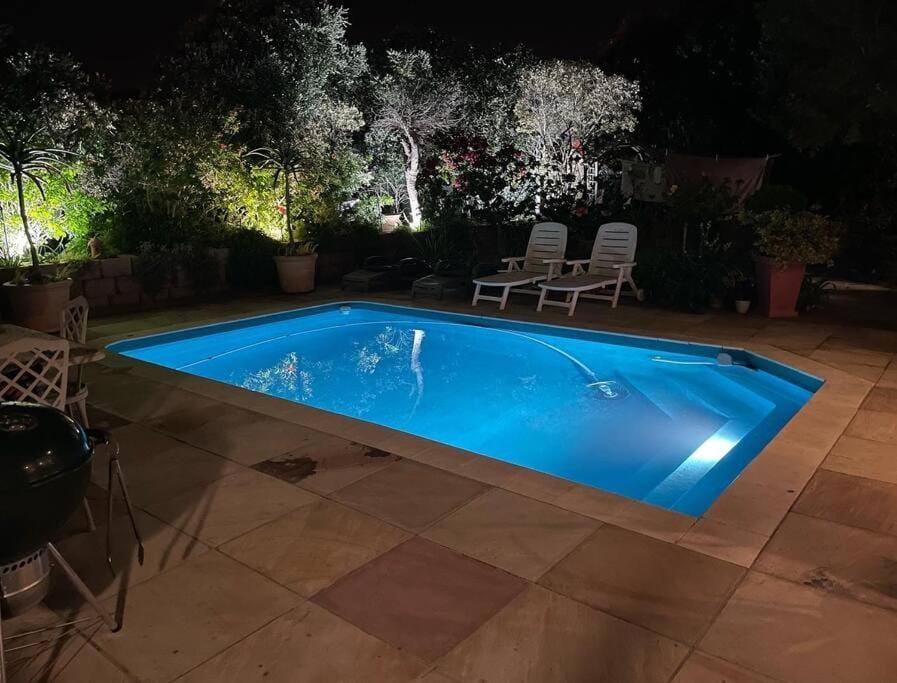 Night, Swimming pool