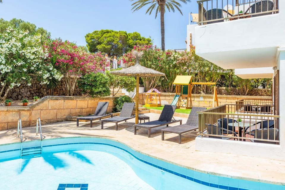 Property building, Living room, Swimming pool
