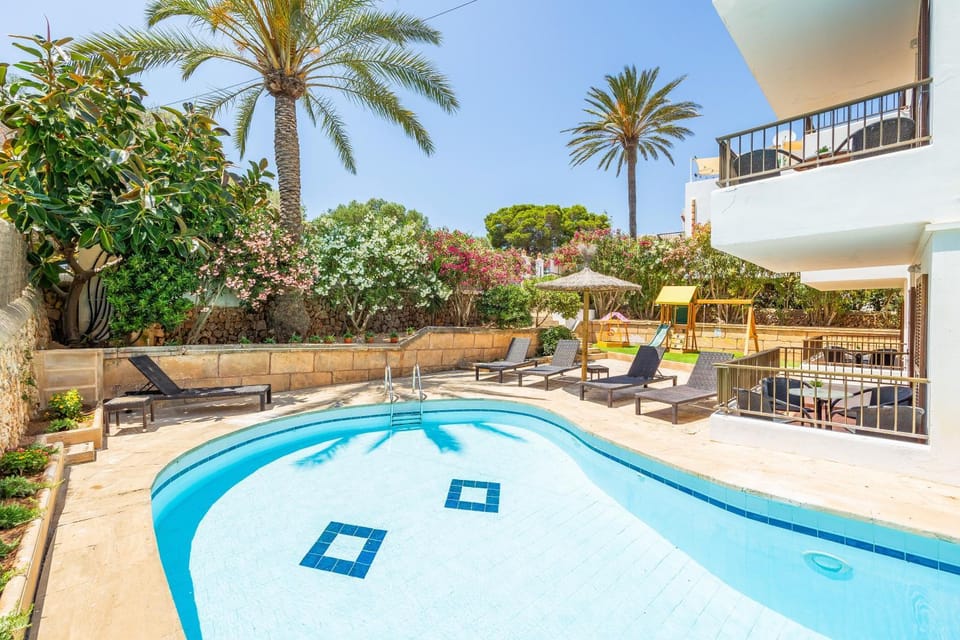 Property building, Living room, Swimming pool